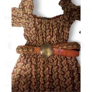 Artisan Vintage Leather Studded Statement Belt